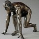 Atleet bronskleurig beeldje van Body talk man 51157uw