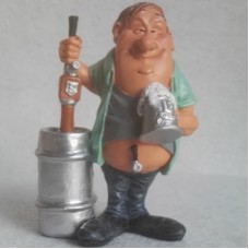 Bierbrouwer - horeca - beeldje – beroepen – hobby – funny jobs – warren stratford – 10x8x15 cm