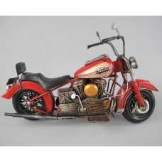 Blikken - rode - motor- Indian- Style 36 cm