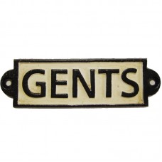 Gents & Ladies gietijzer bordjes voor heren en dames toilet
