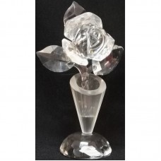 Kristallen roos in vaasje st2308