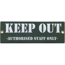 MadDeco - emaille - deurbordje - Keep - Out - Authorised - Staff - Only