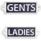 MadDeco - gietijzeren - toiletbordjes - Gents - Ladies (set)