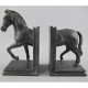 Paard - boekensteunen - zwart - polyresin - 27x13x24cm