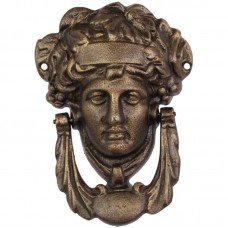 Pallas Athena gezicht van godin - gietijzeren deurklopper 27pj