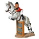 Ruiter met springpaard - beeldje – sport – funny sports – warren stratford – 21.5x11x23 cm