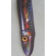 Stropdas – vis – wahoo makreel – paars – 1986 – nature wear – 140 x 4.5 x 0.2 cm – smal - vintage